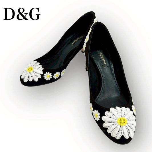 【SRC-63】DOLCE&GABBANA 花柄　パンプス　36