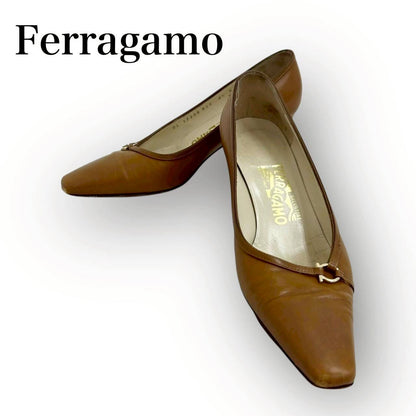 【SRC-67】SalvatoreFerragamo パンプス レザー/レディース/ブラウン