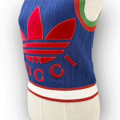 【SRC-8】GUCCI　ニットベスト　adidasロゴ