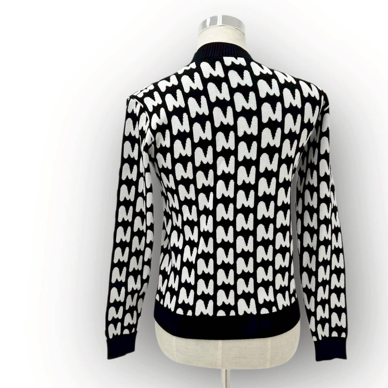 【SRC-9】MSGM　セーター　モノクロ　S