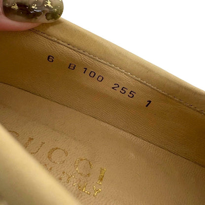 【SRC232】GUCCI ローファー　イエロー　メンズ　 6B