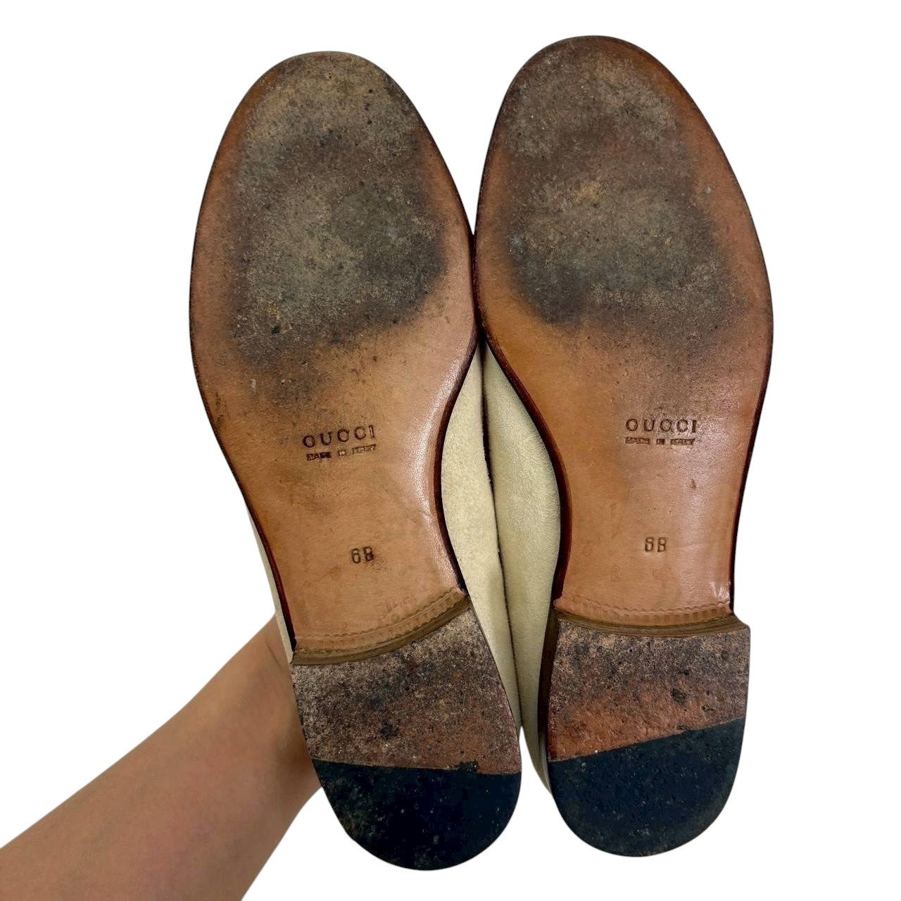 【SRC232】GUCCI ローファー　イエロー　メンズ　 6B