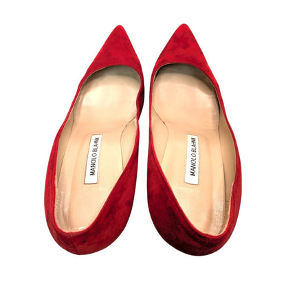 MANOLO BLANIK マノロ・ブラニク パンプス　レッド　37 1/2