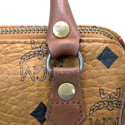 MCM ミニハンドバッグ　ミニボストンバッグ風　ブラウン