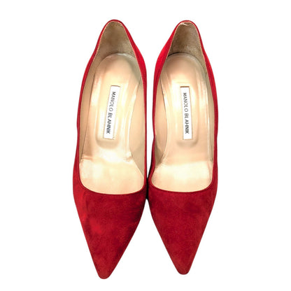 MANOLO BLANIK マノロ・ブラニク パンプス　レッド　37 1/2