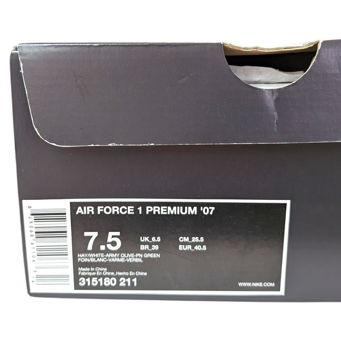 NIKE　ナイキ　スニーカー AIRFORCE1 PREMIUM'07　25.5cm