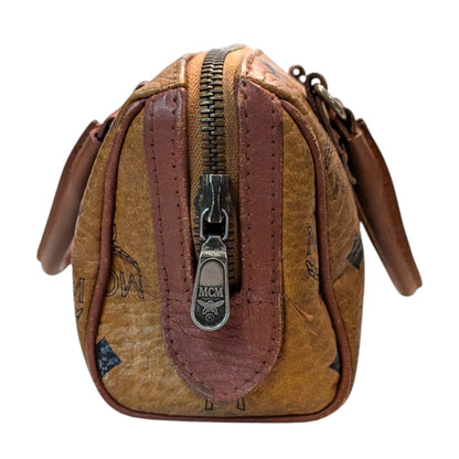 MCM ミニハンドバッグ　ミニボストンバッグ風　ブラウン