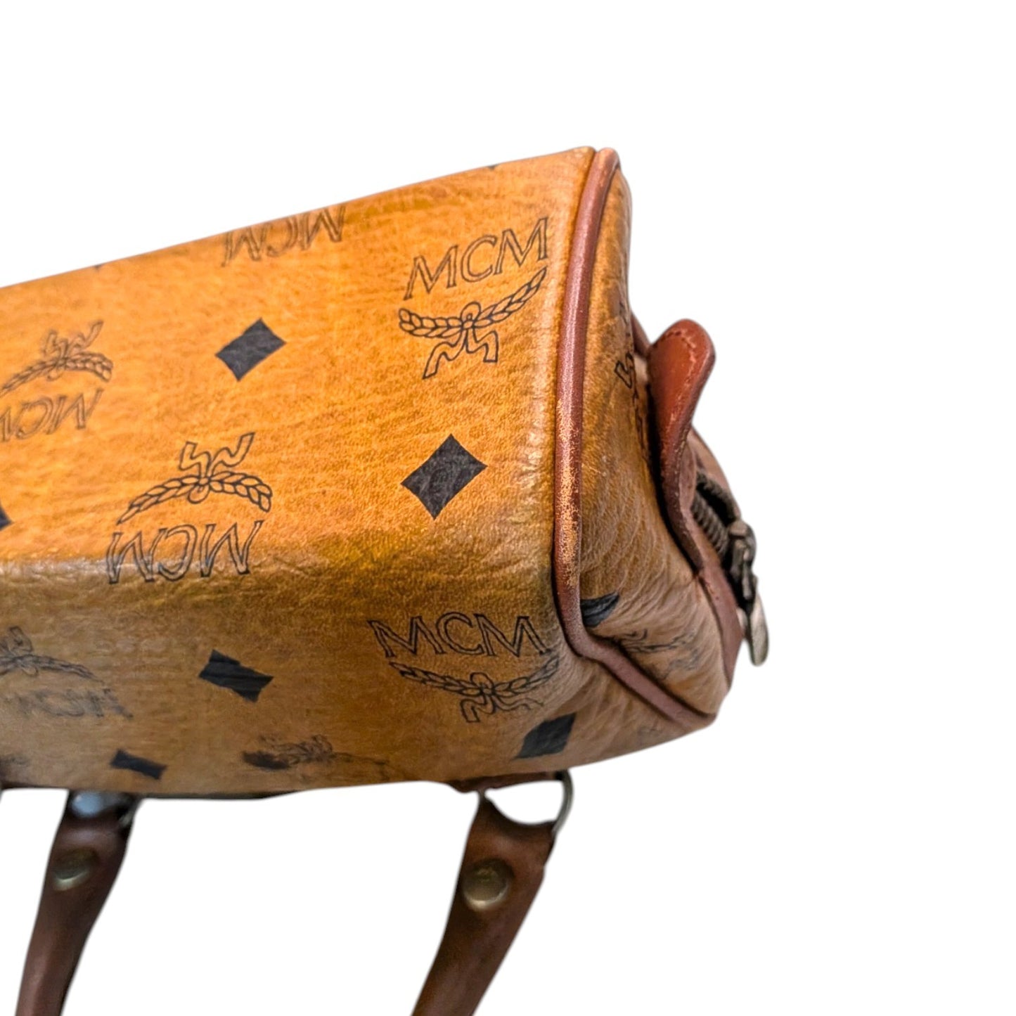 MCM ミニハンドバッグ　ミニボストンバッグ風　ブラウン