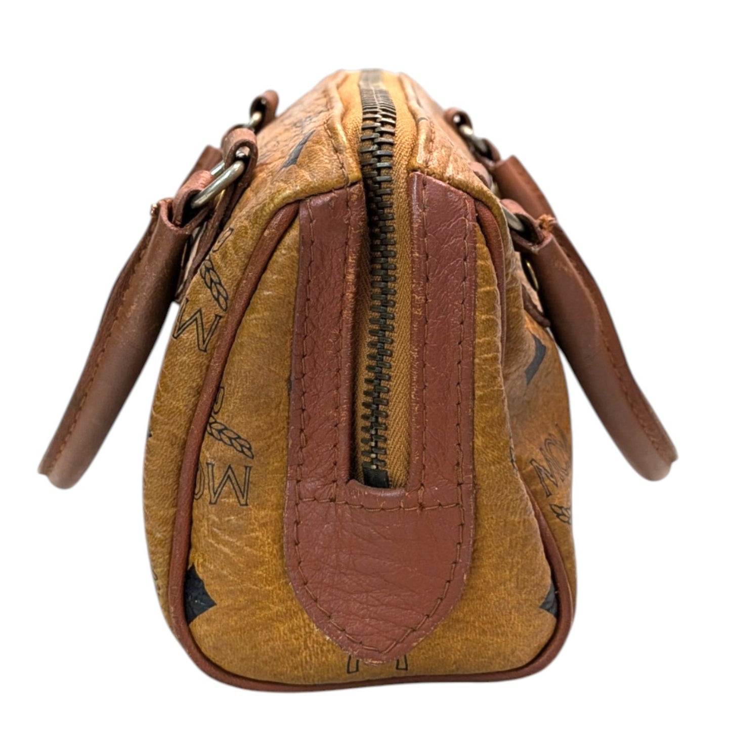 MCM ミニハンドバッグ　ミニボストンバッグ風　ブラウン