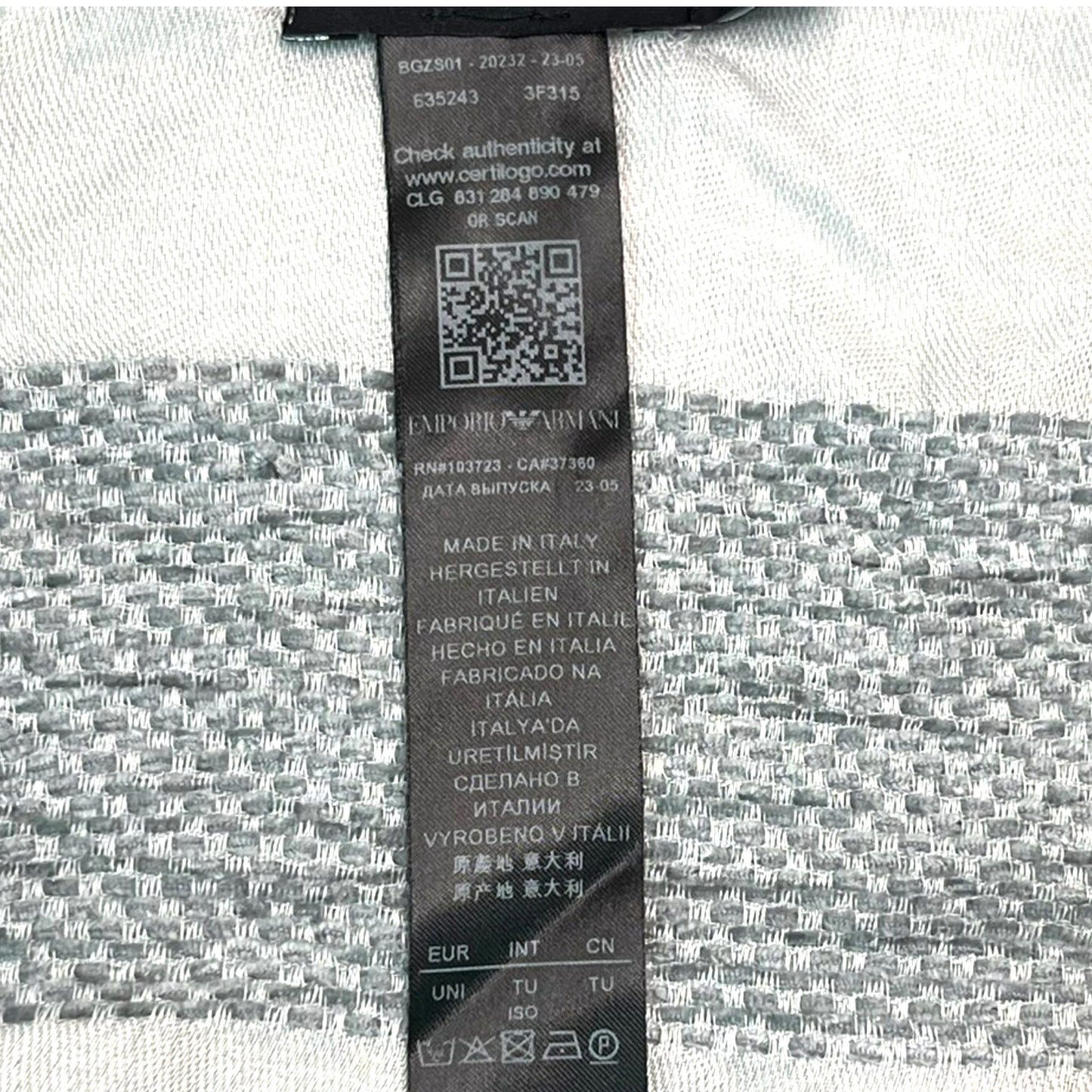 EMPORIOARMANI　エンポリオ・アルマーニ　大判ストール